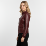 Real Leather Bomber Jacket for Women - Elandra - Image 2