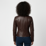 Women's Real Leather Cafe Racer Jacket - Lauren - Image 9