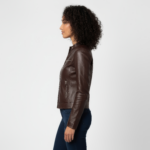 Women's Real Leather Cafe Racer Jacket - Lauren - Image 10