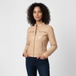 Real Leather Racer Jacket for Women - Image 15
