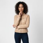 Women's Real Leather Cafe Racer Jacket - Lauren - Image 3