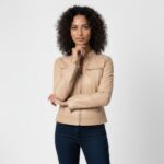 Real Leather Racer Jacket for Women - Image 17