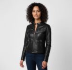 Real Leather Racer Jacket for Women - Image 5