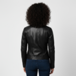 Women's Real Leather Cafe Racer Jacket - Lauren - Image 5