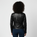 Real Leather Racer Jacket for Women - Image 6