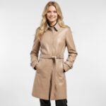 Authentic Leather Trench Coat for Women - Image 18