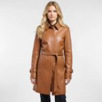 Authentic Leather Trench Coat for Women - Image 10