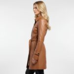 Real Leather Trench Coat for Women - Image 12