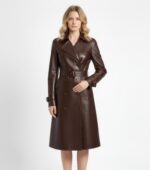 Real Leather Trench Coat for Women - Image 12