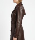 Real Leather Trench Coat for Women - Image 14