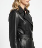 Real Leather Trench Coat for Women - Image 8