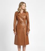 Real Leather Trench Coat for Women - Image 15