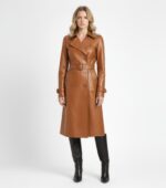 Real Leather Trench Coat for Women - Image 17