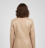 Women's Real Leather Single Breasted Coat - Image 24