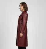 Women's Real Leather Single Breasted Coat - Vanel - Image 21