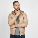 Men's Real Leather Hooded Jacket - Image 18