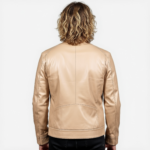 Men's Real Leather Racer Jacket - Image 18