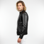 Men's Real Leather Racer Jacket - Image 6