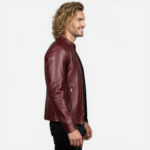 Men's Real Leather Racer Jacket - Image 2