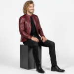 Men's Real Leather Racer Jacket - Image 3