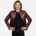 Men's Real Leather Racer Jacket - Image 4