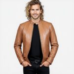 Men's Real Leather Racer Jacket - Image 13