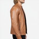 Men's Real Leather Racer Jacket - Image 15