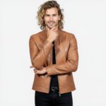 Men's Real Leather Racer Jacket - Image 16