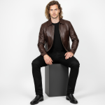 Men's Real Leather Jacket - Image 26