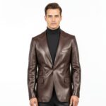 Men's Real Leather Blazer - Image 5