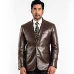 Men's Real Leather Blazer