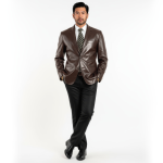 Men's Real Leather Blazer - Image 3