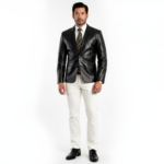 Men's Real Leather Blazer - Image 17
