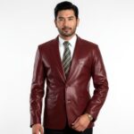 Men's Real Leather Blazer - Image 10