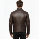 Real Leather Racer Jacket for Men - Image 10