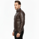 Real Leather Racer Jacket for Men - Image 11