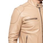Real Leather Racer Jacket for Men - Image 17