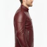 Real Leather Racer Jacket for Men - Image 2