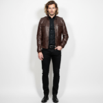 Men's Real Leather Bomber Jacket - Image 2