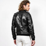 Men's Real Leather Bomber Jacket - Image 4