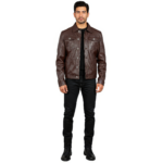 Real Leather Trucker Jacket for Men - Image 16