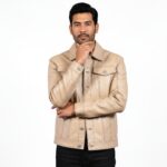 Real Leather Trucker Jacket for Men - Image 15