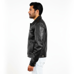 Real Leather Trucker Jacket for Men - Image 2