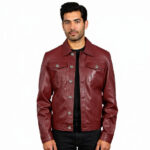 Real Leather Trucker Jacket for Men - Image 10