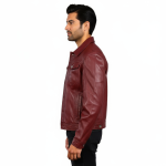 Real Leather Trucker Jacket for Men - Image 11