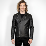 Men's Real Leather Biker Jacket - Image 5
