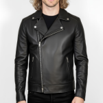 Men's Real Leather Biker Jacket - Image 9