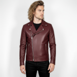Men's Real Leather Biker Jacket - Image 13