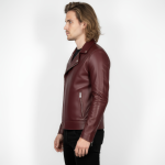 Men's Real Leather Biker Jacket - Image 15