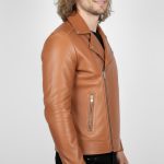 Men's Real Leather Biker Jacket - Image 18